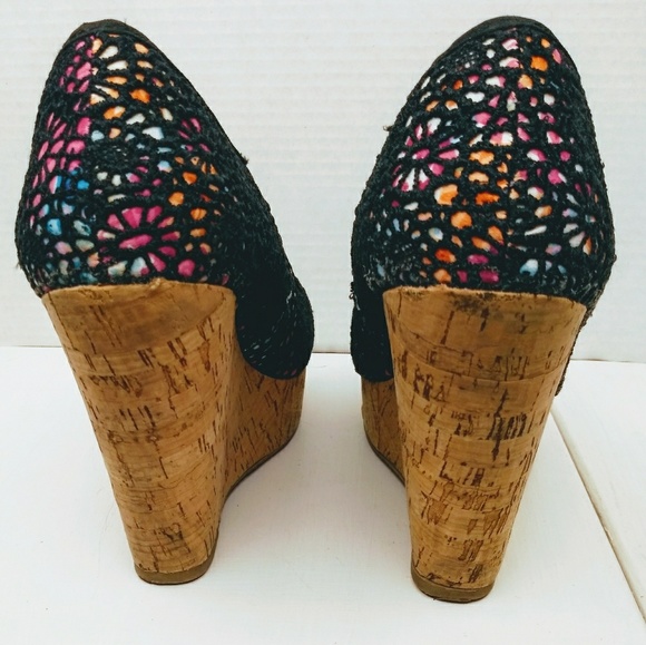 Why Not brand "Amay" wedge peep toe - Picture 4 of 4